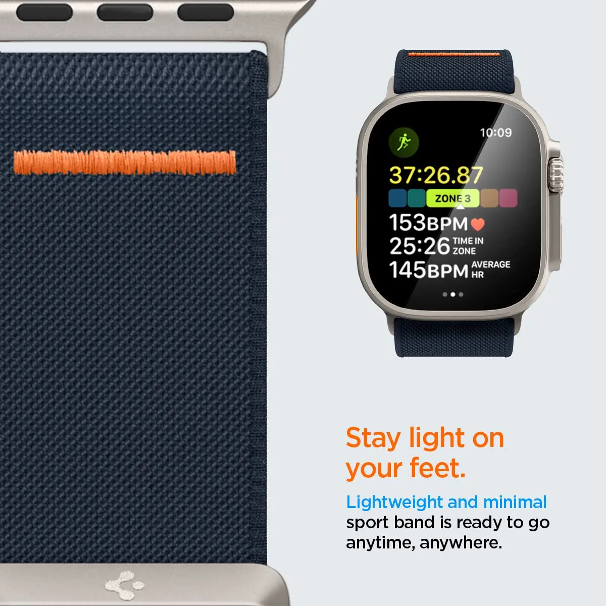 Spigen Lite Fit Ultra for Apple Watch Band, Lightweight Fabric Strap 49mm | Breathable & Durable - view 5
