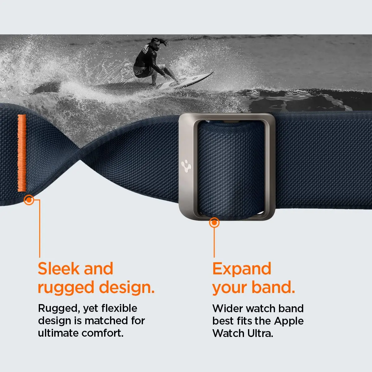 Spigen Lite Fit Ultra for Apple Watch Band, Lightweight Fabric Strap 49mm | Breathable & Durable - view 8