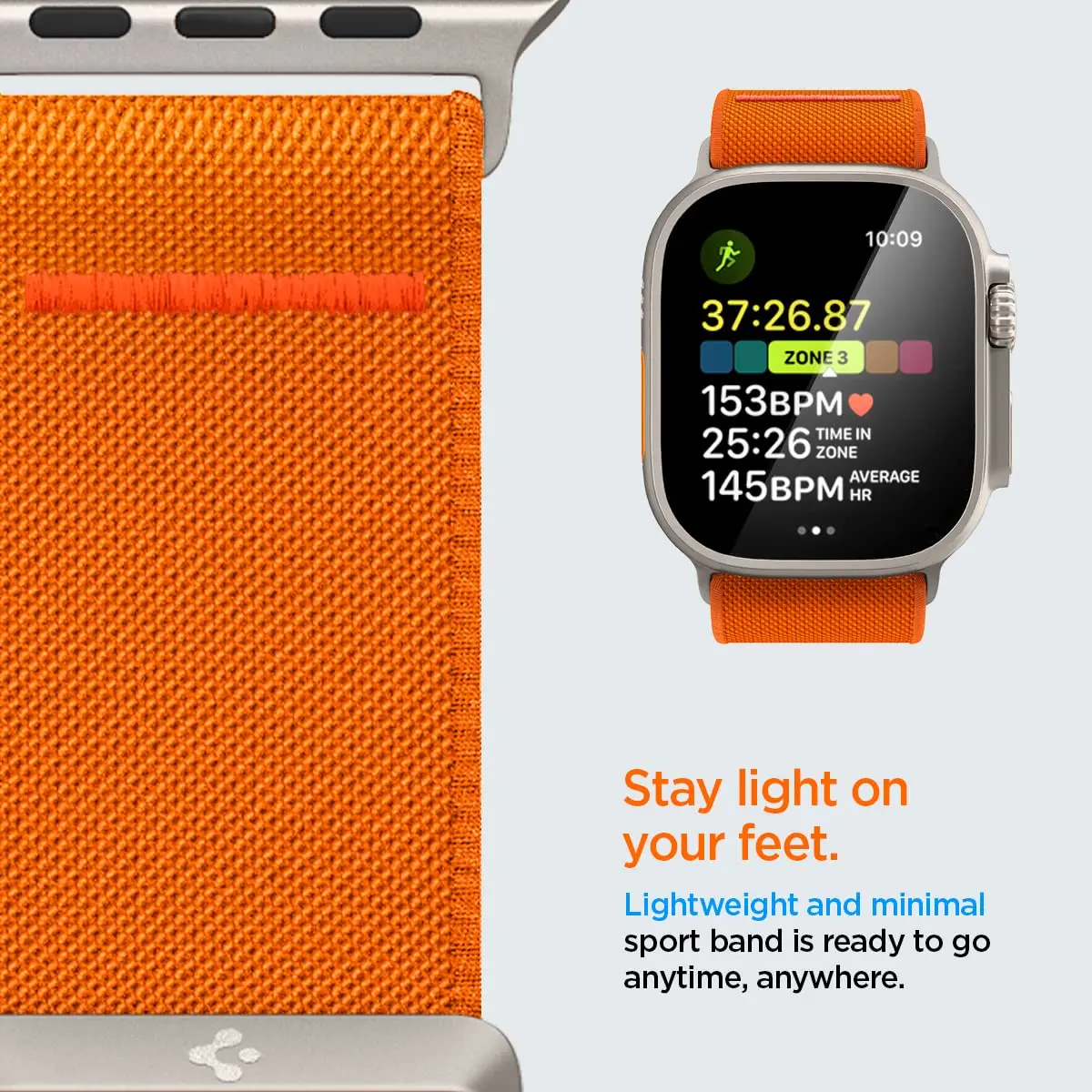 Spigen Lite Fit Ultra Apple Watch Band 44mm | Lightweight Fabric Strap for Series 12/11/10/9/8/7/6/5/4/3/2/1 & Ultra 49mm - view 5