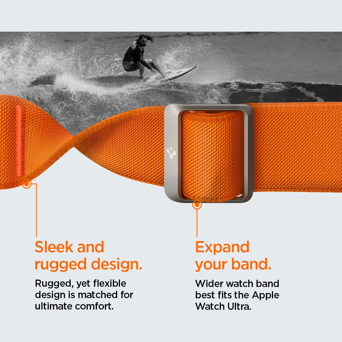 Spigen Lite Fit Ultra Apple Watch Band 44mm | Lightweight Fabric Strap for Series 12/11/10/9/8/7/6/5/4/3/2/1 & Ultra 49mm - view 8