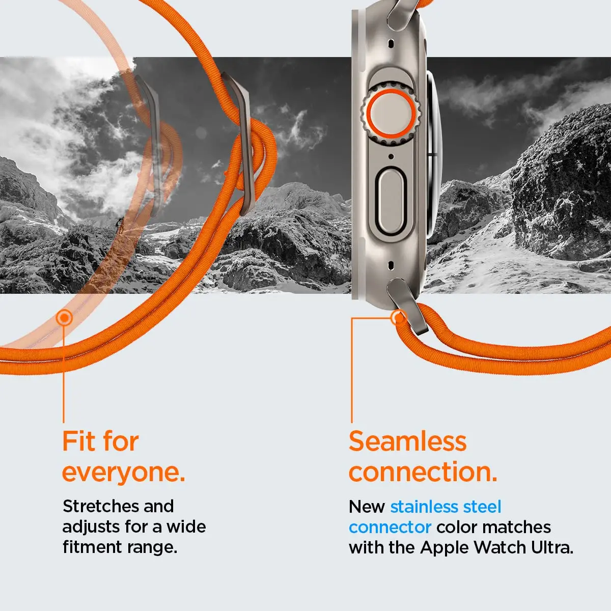 Spigen Lite Fit Ultra Apple Watch Band 44mm | Lightweight Fabric Strap for Series 12/11/10/9/8/7/6/5/4/3/2/1 & Ultra 49mm - view 9