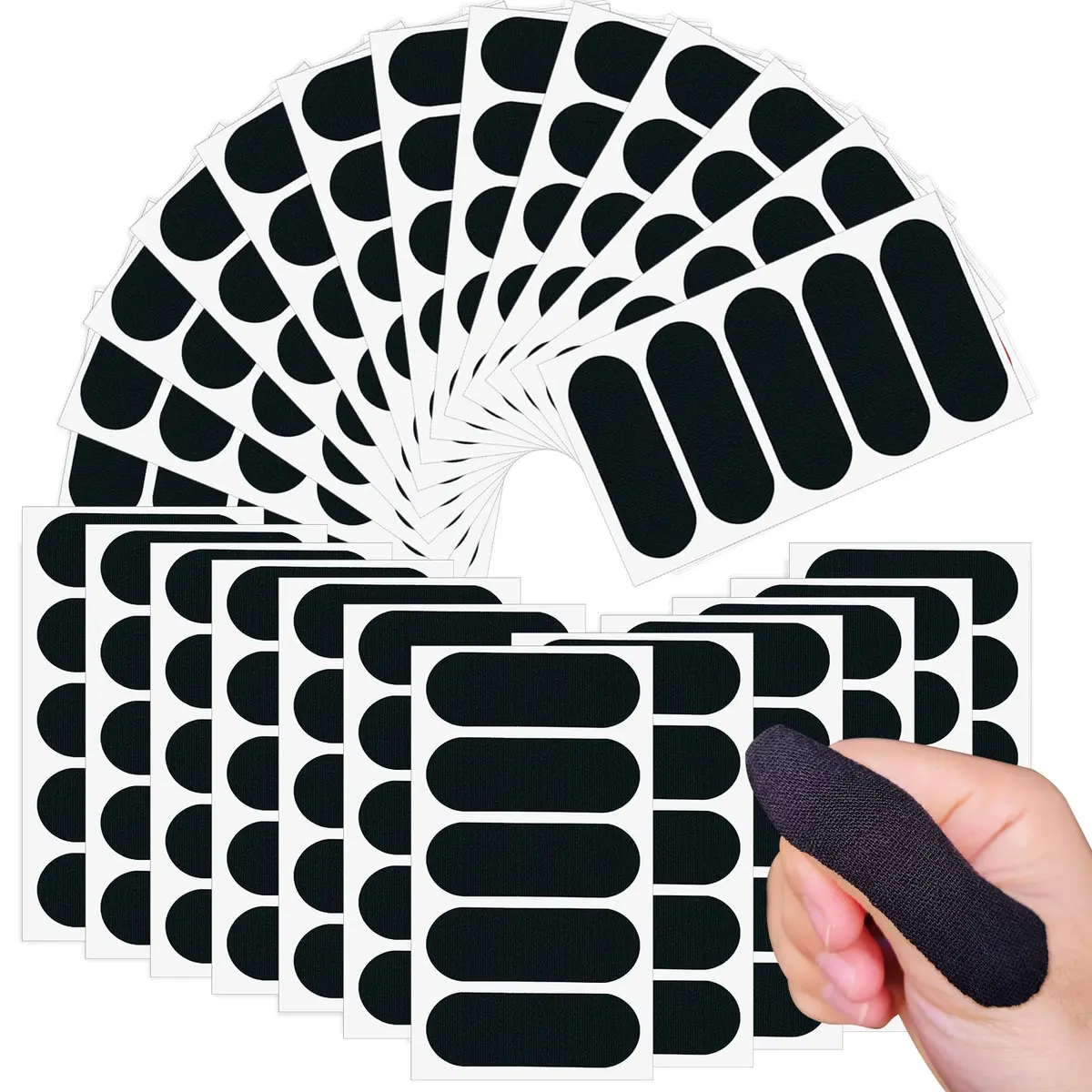 Birllaid Bowling Thumb Tape 120PCS Black | Elastic Cotton Sport Support - main product image