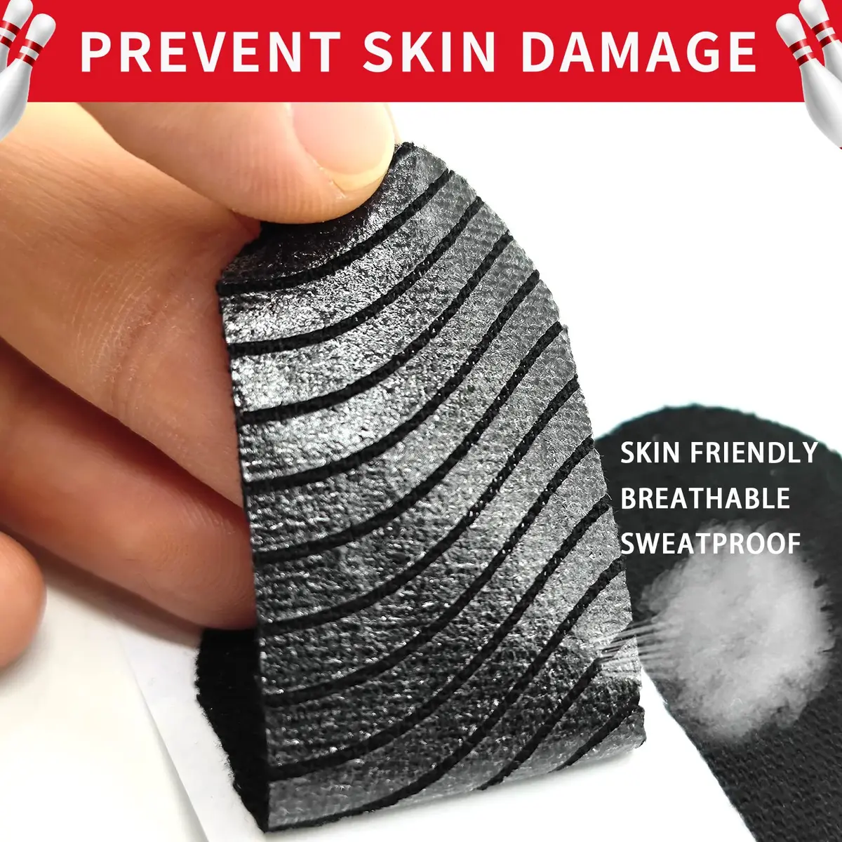 Birllaid Bowling Thumb Tape 120PCS Black | Elastic Cotton Sport Support - view 3