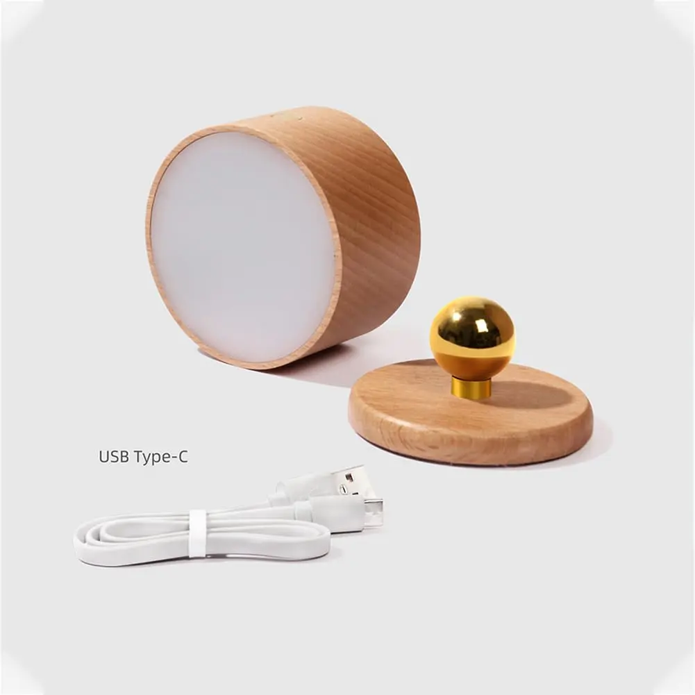 LANDGOO Wood Wall Sconce Bedside Lamp Rechargeable Night Light | Natural Wood, Dimmable, Portable, 4000K - view 10
