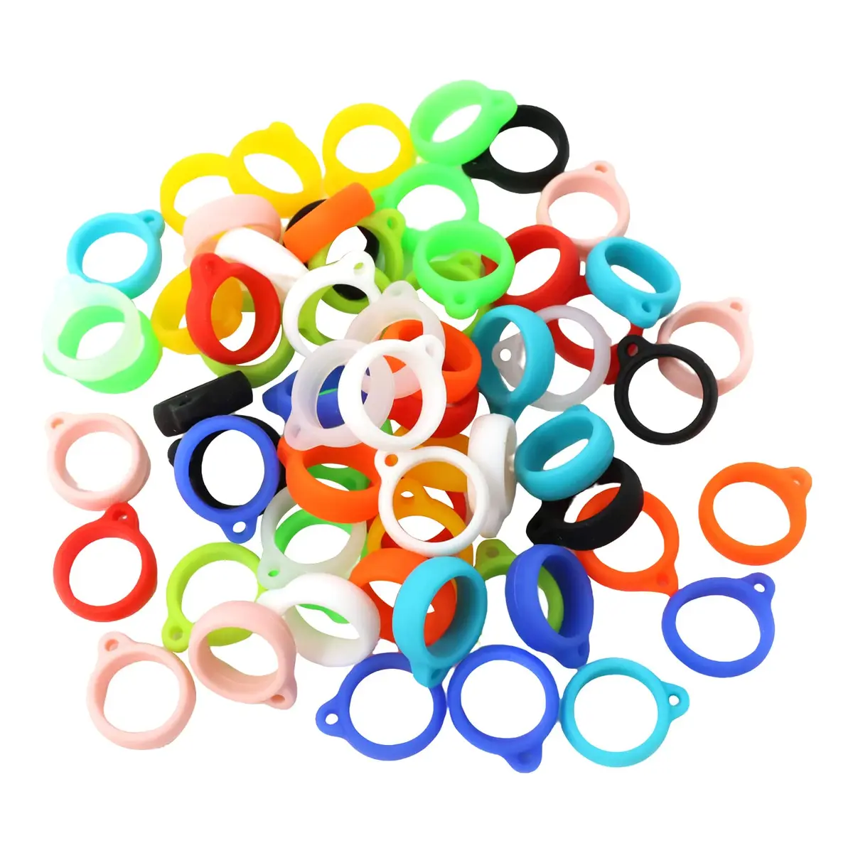 Honbay 66PCS Anti-Lost Silicone Rings Holder Silicone Bands | Multipurpose Carrying Kit for Pens & Devices - view 5