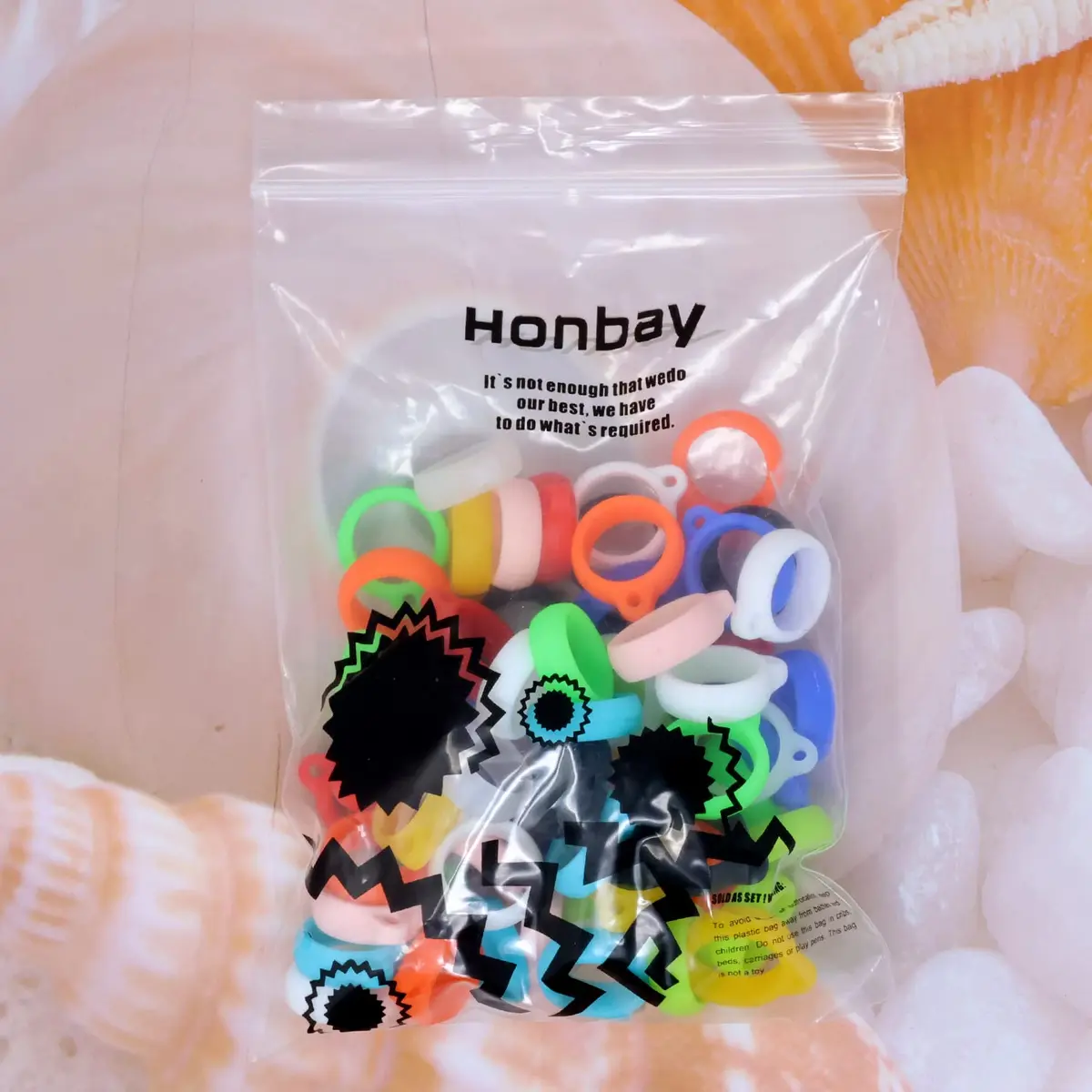 Honbay 66PCS Anti-Lost Silicone Rings Holder Silicone Bands | Multipurpose Carrying Kit for Pens & Devices - view 7