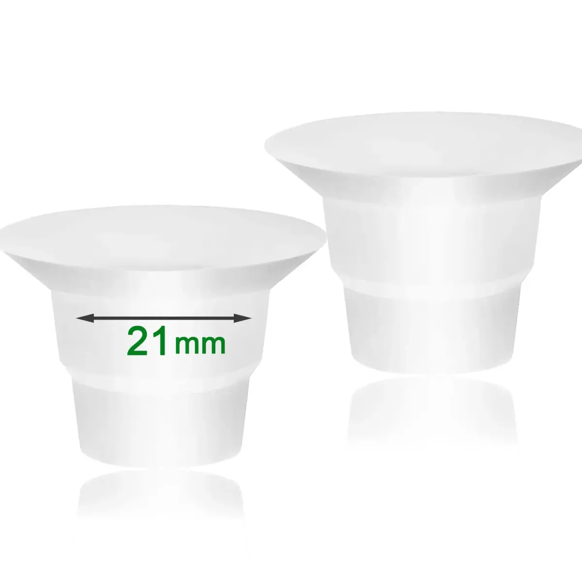 Mompmuir 21mm Silicone Flange Inserts (2-Pack) | Compatible with Elvie Stride, Spectra, Medela, Momcozy, Eufy & More - main product image