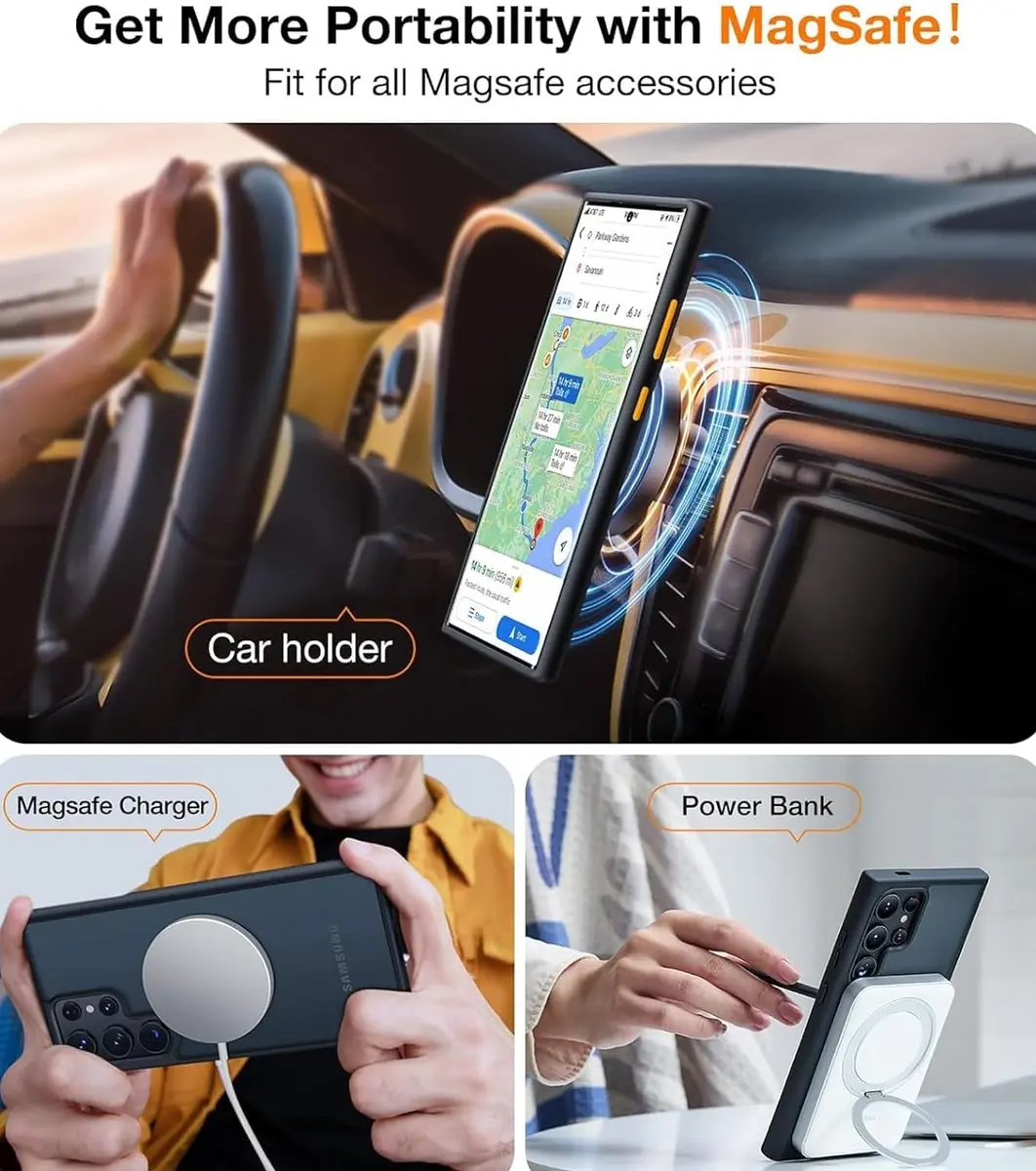 TORRAS Magnetic Shockproof Case for Samsung Galaxy S23 Ultra | 1.5mm Raised Bezels, 12FT Drop Tested - view 5