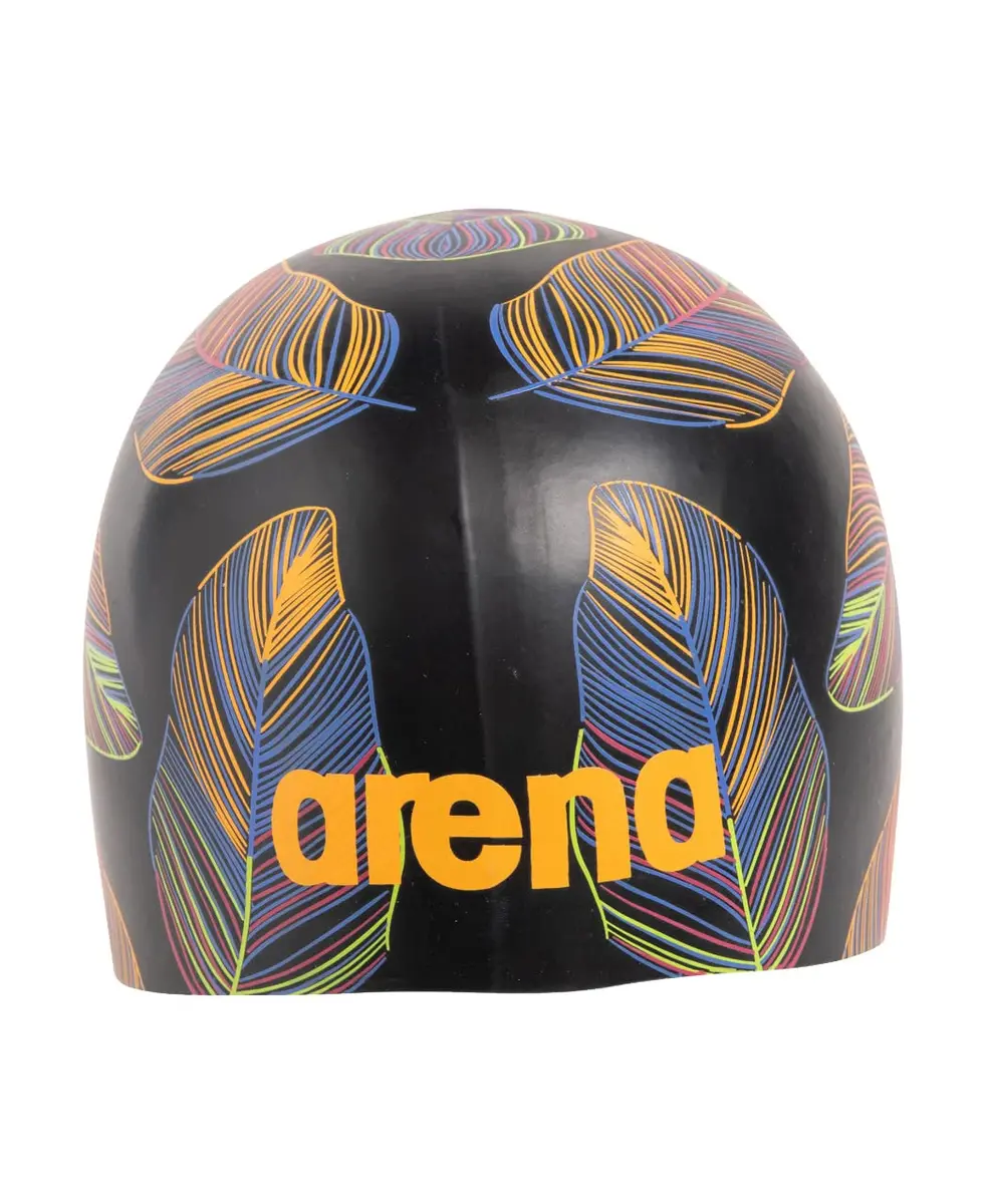 Arena Unisex Adult Poolish Molded Silicone Swim Cap for Training and Racing, One Size Fits Most, Falling Leaves | Hydrodynamic, Durable & Stylish - main product image