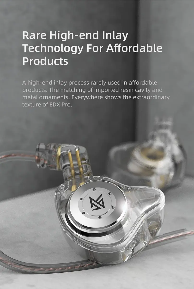 EZ EAR KZ EDX PRO Wired Earbuds in Ear Monitor 10mm Deep Bass | HiFi Sound, Detachable Cable, Comfortable Fit - view 6