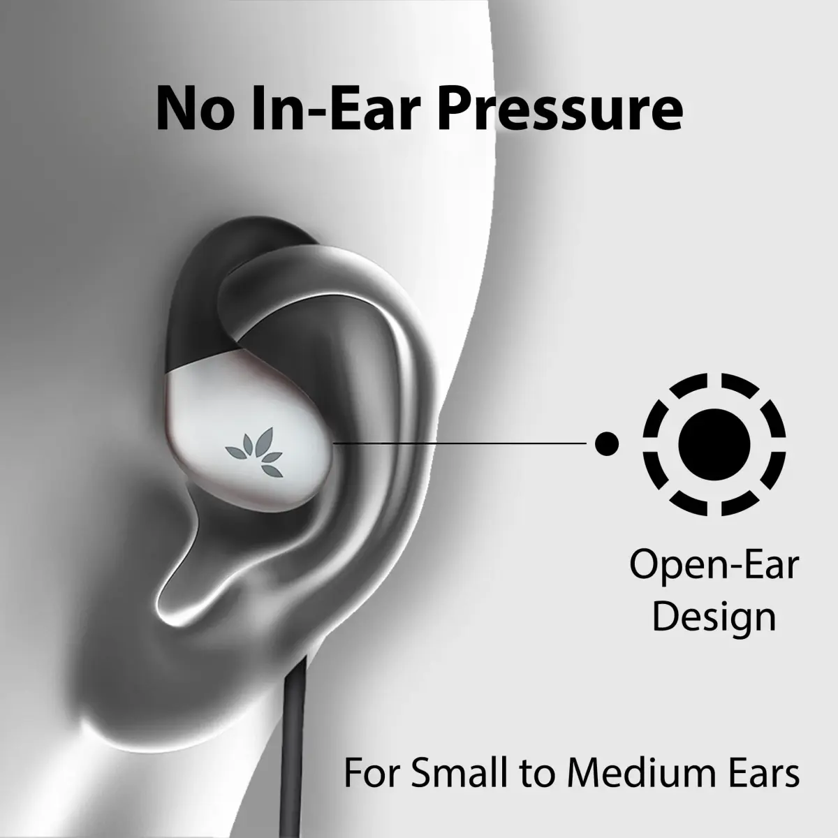 Avantree Resolve USB-C Wired Open-Ear Earbuds with Mic & Over-Ear Hook, Small-Medium Size (1.2m/4ft Cable) - view 3
