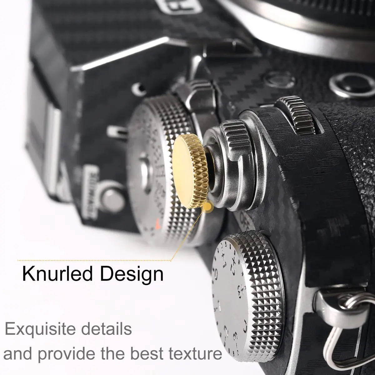 Panzong Gold Soft Shutter Release Button (3 Pack, 11mm) | Enhance Camera Feel & Style - view 3