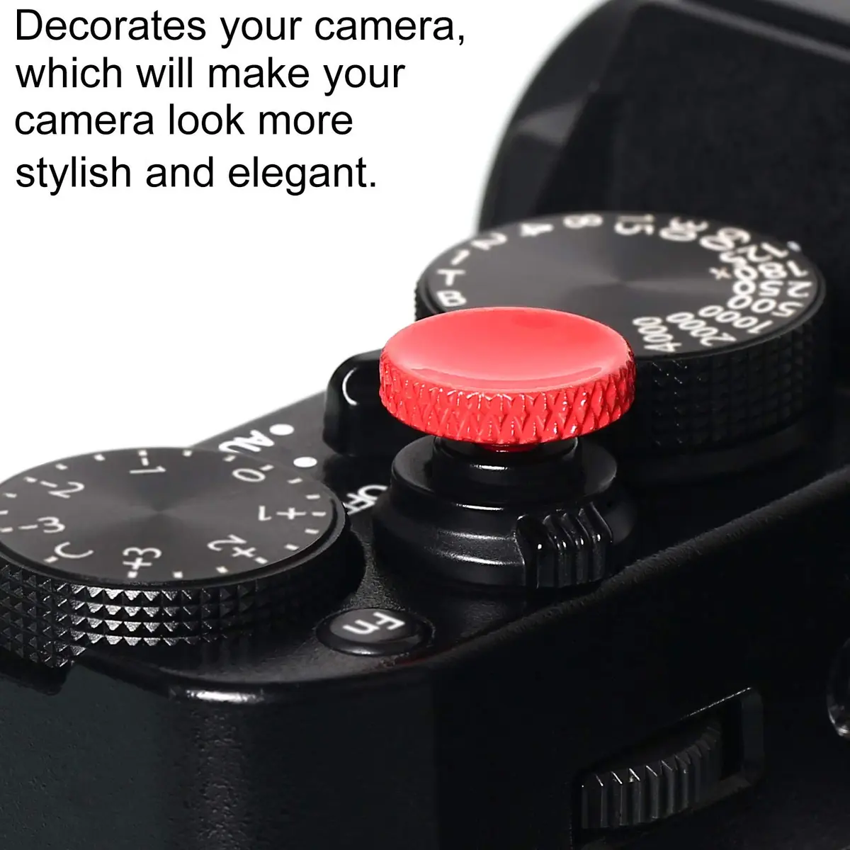 Panzong Red Soft Shutter Release Button (3 Pack, 11mm) | Pure Copper Concave Camera Shutter Button - view 5