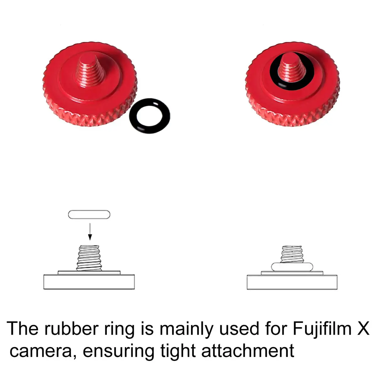 Panzong Red Soft Shutter Release Button (3 Pack, 11mm) | Pure Copper Concave Camera Shutter Button - view 6