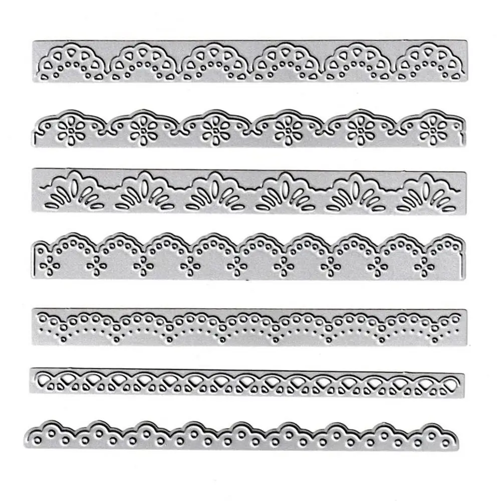 NVZBL 7pcs Flower Lace Cutting Dies Set 15cm (5.9in) | Metal Embossing Stencils for Card Scrapbooking - main product image