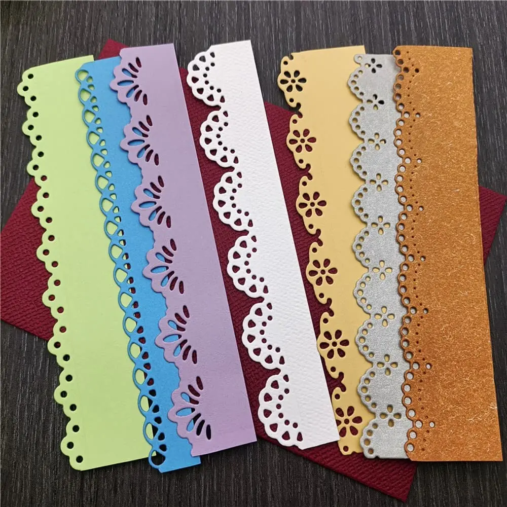 NVZBL 7pcs Flower Lace Cutting Dies Set 15cm (5.9in) | Metal Embossing Stencils for Card Scrapbooking - view 4