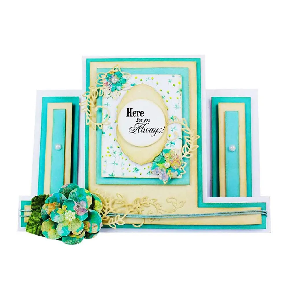 NVZBL Flower Corner Lace Cutting Dies Metal Embossing Stencils Template Mould 5.94 cm x 10.99 cm | DIY Craft Album Paper Card Decor - view 3