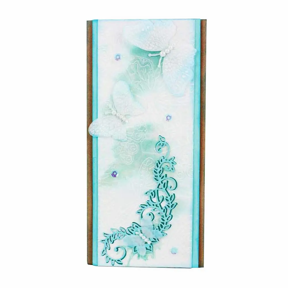 NVZBL Flower Corner Lace Cutting Dies Metal Embossing Stencils Template Mould 5.94 cm x 10.99 cm | DIY Craft Album Paper Card Decor - view 4