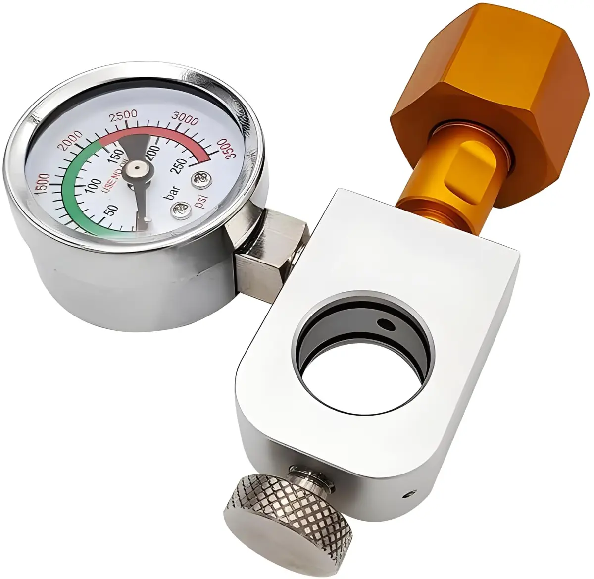 VaVoger Soda Co2 Refill Adapter with Pressure Gauge for Pink Co2 Cylinder | Compatible with DUO Terra Art Soda Co2 Tank - view 7
