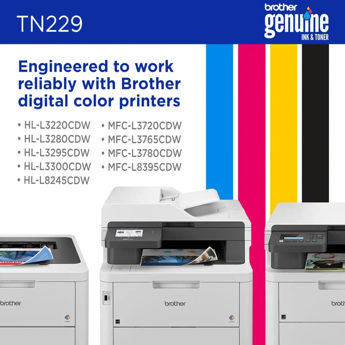 Brother Genuine TN229BK Black Standard Yield Toner Cartridge 1500 Pages | Laser Quality Prints - view 5