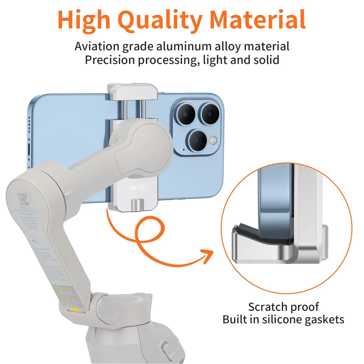 VRIG Select Magnetic Cell Phone Clamp for DJI OM | Metal, Portable, 1/4" Screw, Cold Shoe, 56.5g, Compatible with DJI Osmo Mobile 8/7/6/5 - view 5