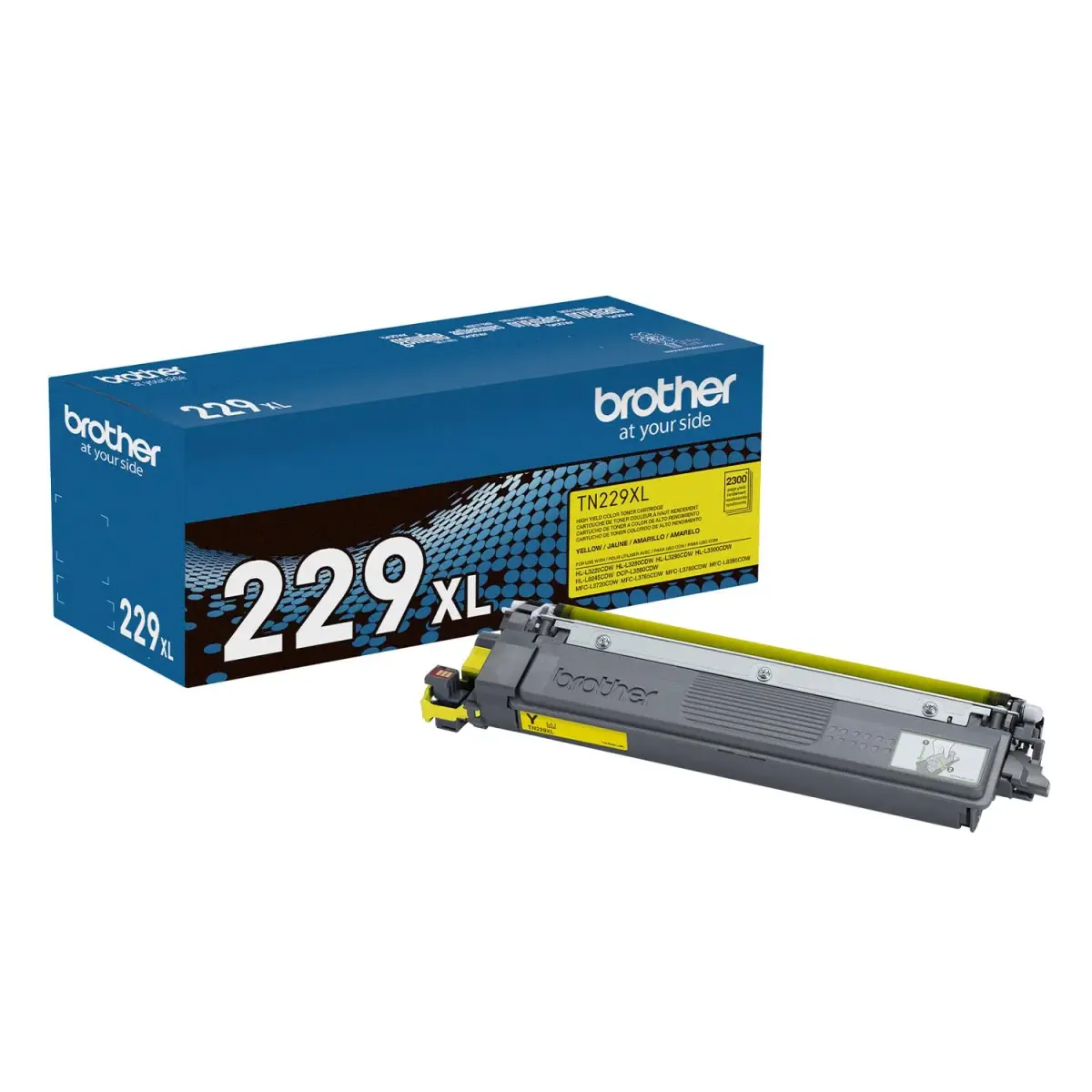 Brother Genuine TN229XLY Yellow High Yield Toner Cartridge | 2,300 Pages - main product image
