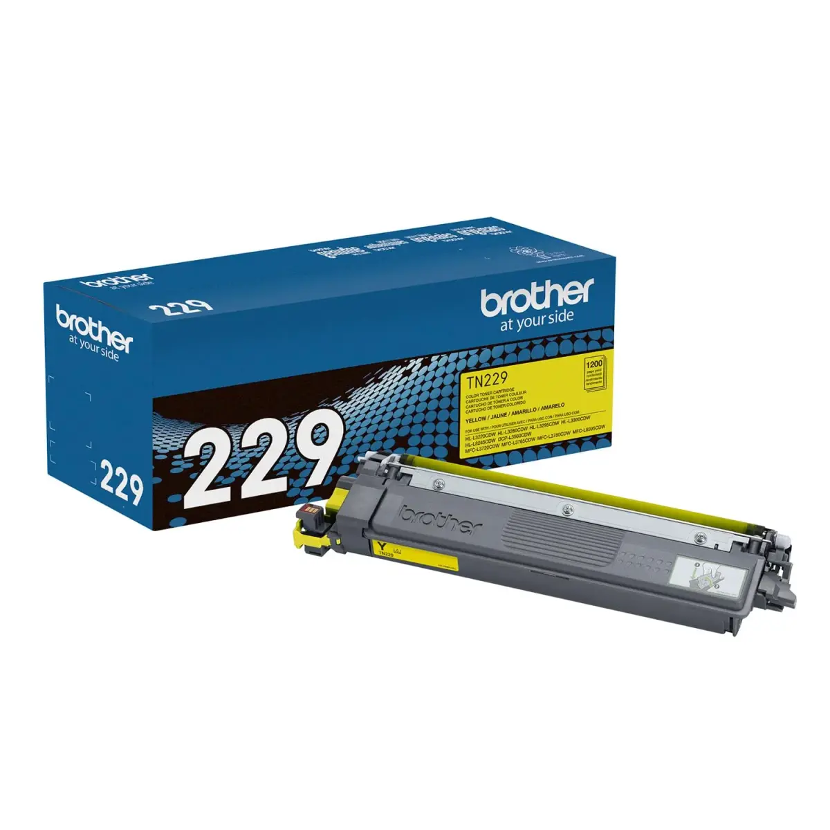 Brother Genuine TN229Y Yellow Standard Yield Toner Cartridge | Prints up to 1,200 Pages - main product image