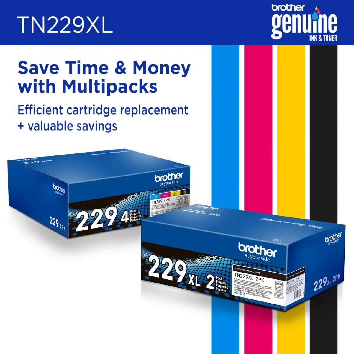 Brother Genuine TN229XLC Cyan High Yield Toner Cartridge 2300 Pages | OEM Quality for Laser Printers - view 6