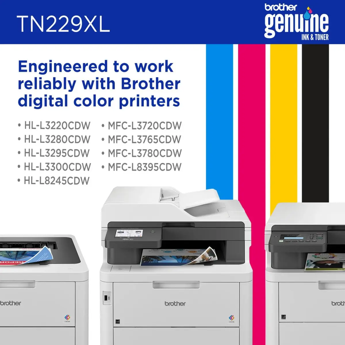 Brother Genuine TN229XLC Cyan High Yield Toner Cartridge 2300 Pages | OEM Quality for Laser Printers - view 4