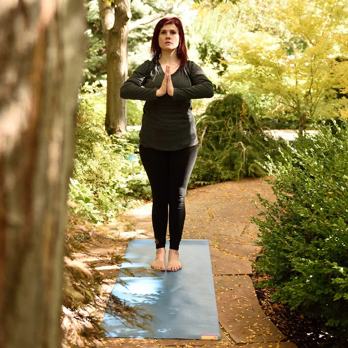 Hugger Mugger Tapas Travel Yoga Mat - Graphite | Super Portable, Durable & Textured Surface - view 6