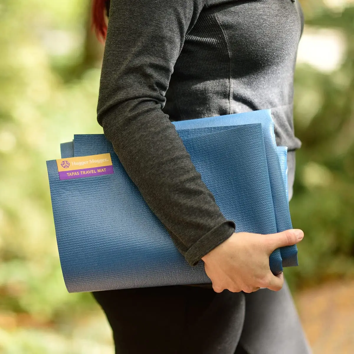 Hugger Mugger Tapas Travel Yoga Mat - Graphite | Super Portable, Durable & Textured Surface - view 7