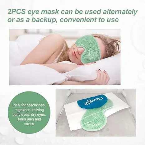 NEWGO Cooling Eye Mask for After Surgery 2 Pack | Reversible Dual-Sided Gel for Hot & Cold Therapy - view 6
