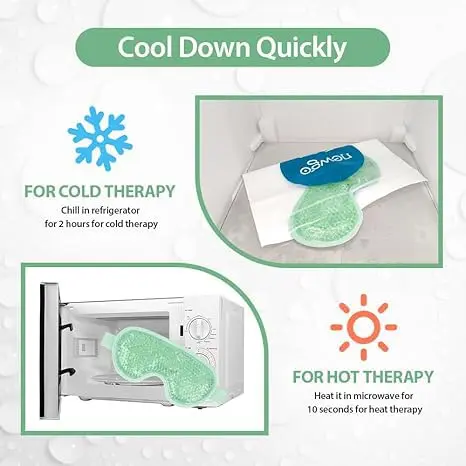 NEWGO Cooling Eye Mask for After Surgery 2 Pack | Reversible Dual-Sided Gel for Hot & Cold Therapy - view 8