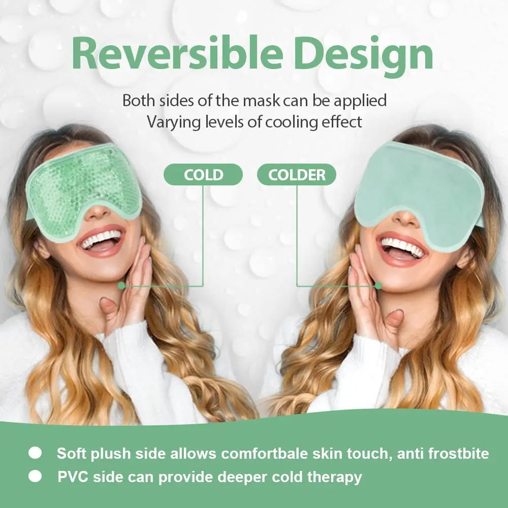 NEWGO Cooling Eye Mask for After Surgery 2 Pack | Reversible Dual-Sided Gel for Hot & Cold Therapy - view 3