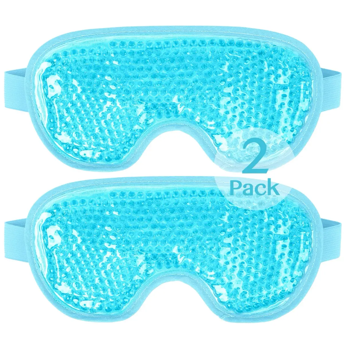 NEWGO Blue Cooling Eye Mask - 2 Pack for Puffy Eyes, Headaches, and Post-Surgery Relief - main product image