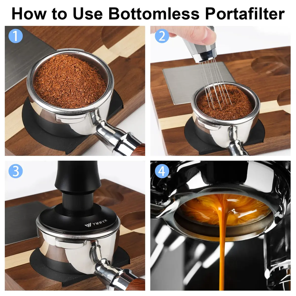 YMWVH 58mm Bottomless Portafilter 2 Ears for Gaggia Espresso Machines | Perfect Extraction & Durability - view 8