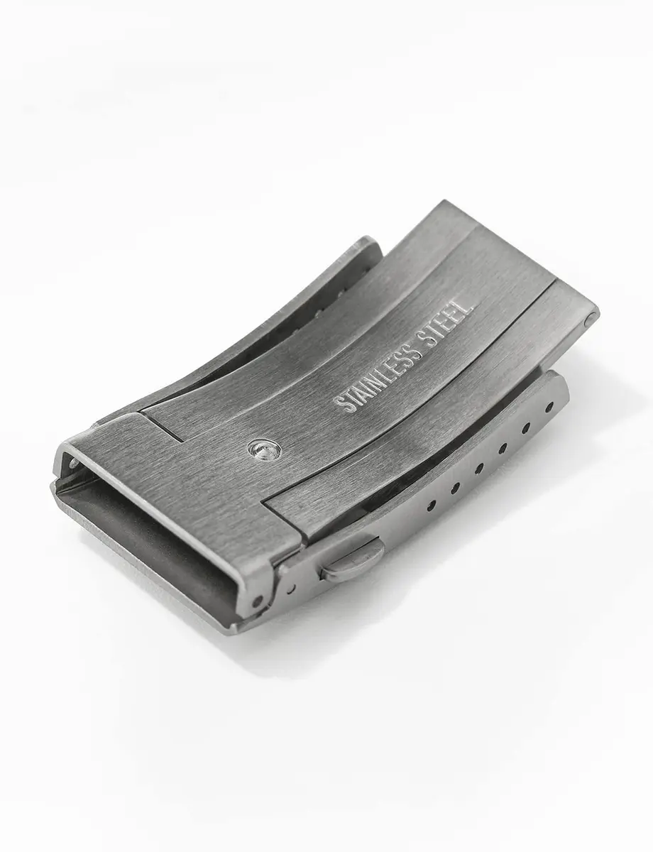 watchdives Watch Buckle 18mm Stainless Steel Silver Fold Safety Clasp | Durable & Adjustable - view 3