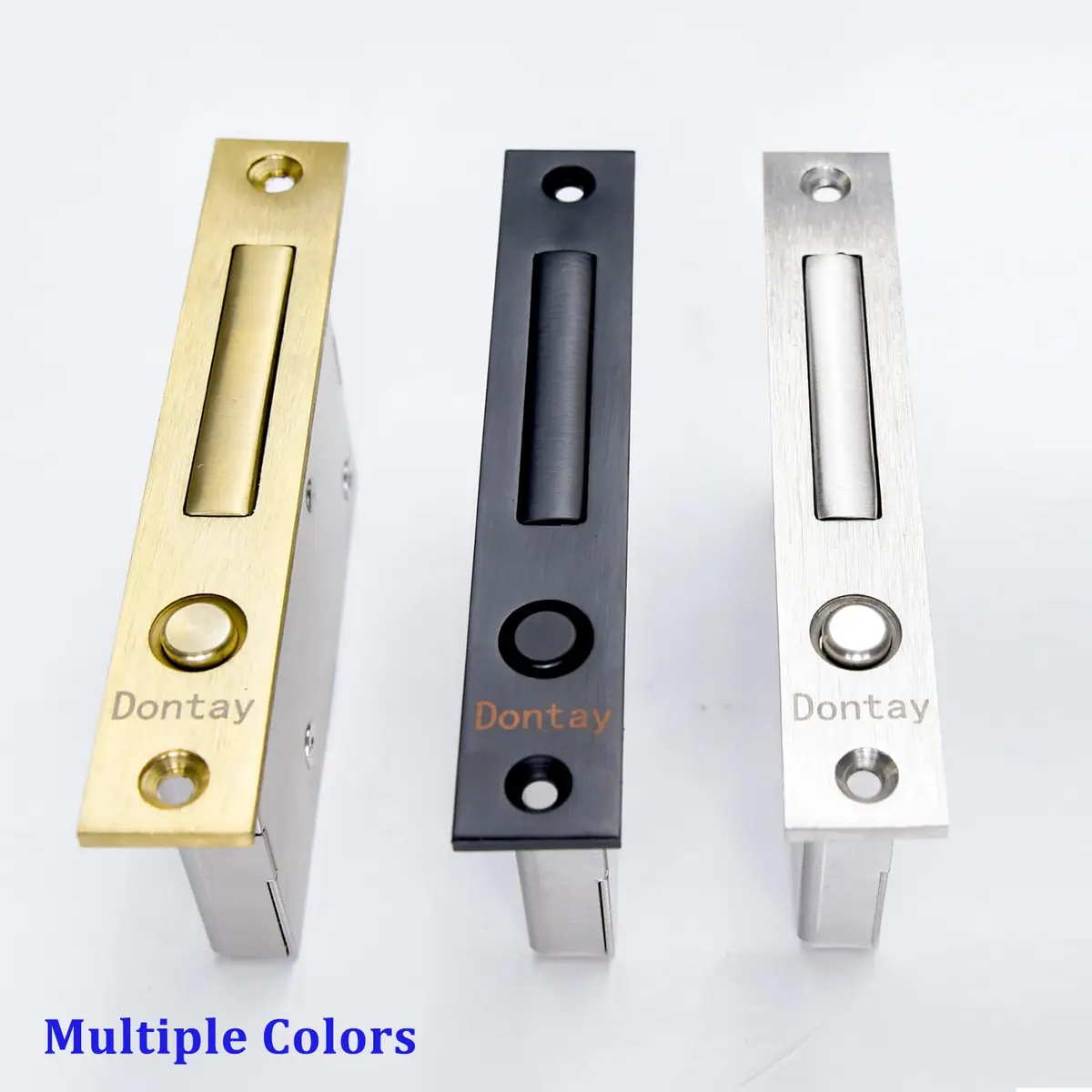 Dontay 5.5" Pocket Door Edge Pull, Push Automatic Bounce Switch, Hidden Handle, Satin Nickel, Large Grip (1, Black) - view 7