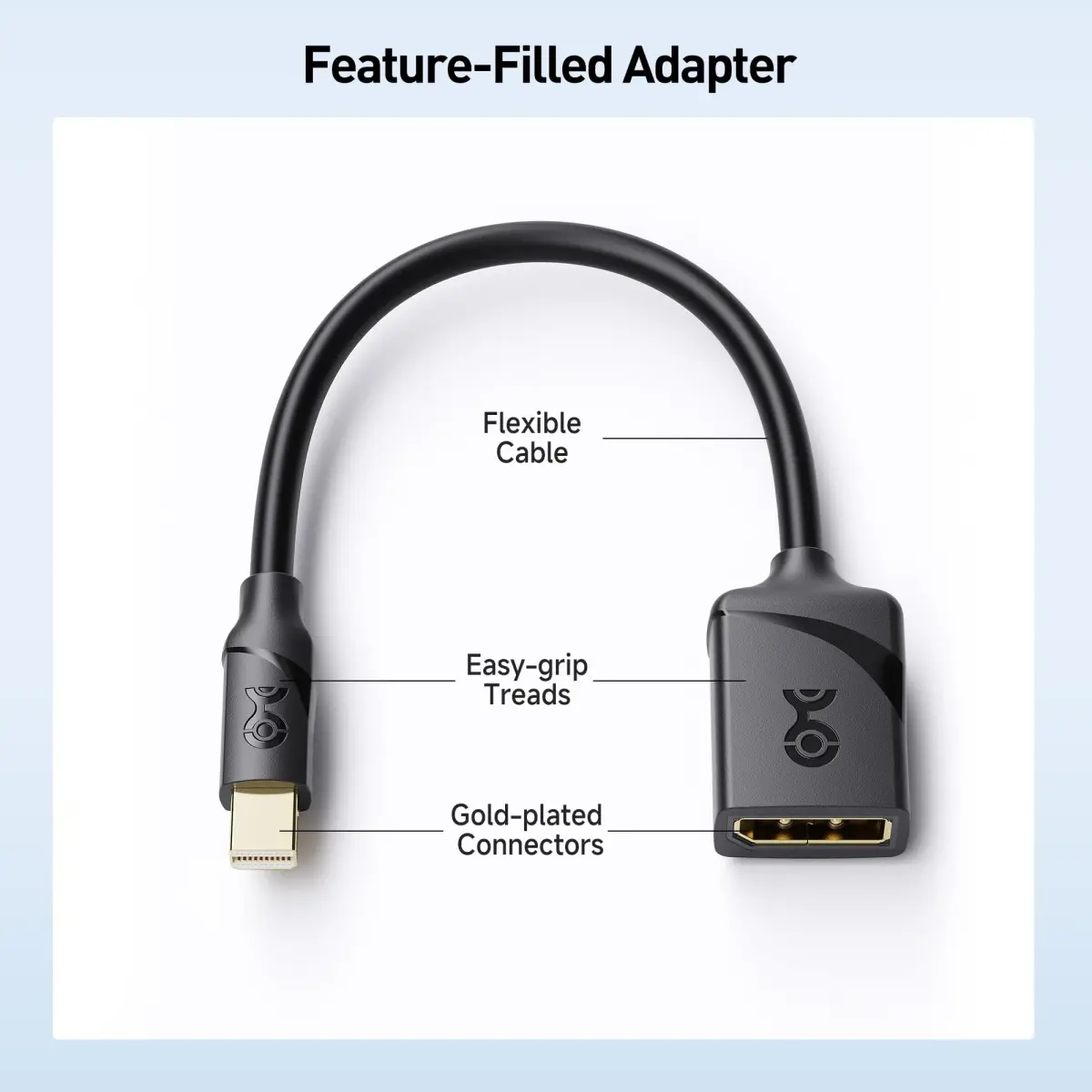 Cable Matters 2-Pack 8K Mini DisplayPort to DisplayPort 1.4 Adapter | 8K@60Hz, 4K@120Hz, Thunderbolt 2 Compatible - view 7