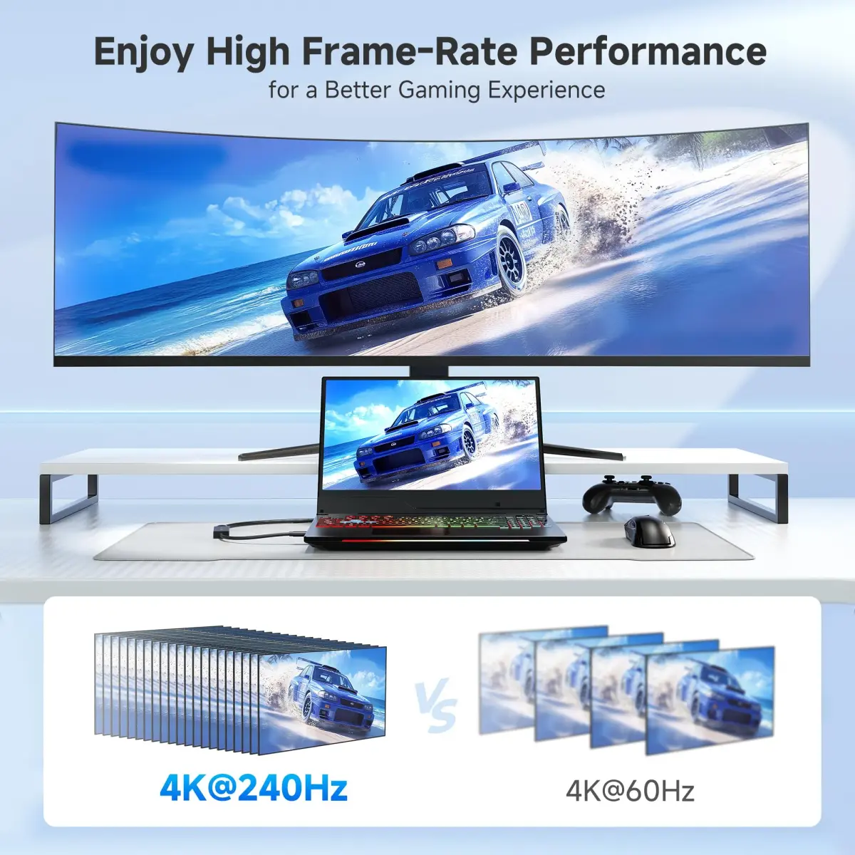 Cable Matters 2-Pack 8K Mini DisplayPort to DisplayPort 1.4 Adapter | 8K@60Hz, 4K@120Hz, Thunderbolt 2 Compatible - view 3
