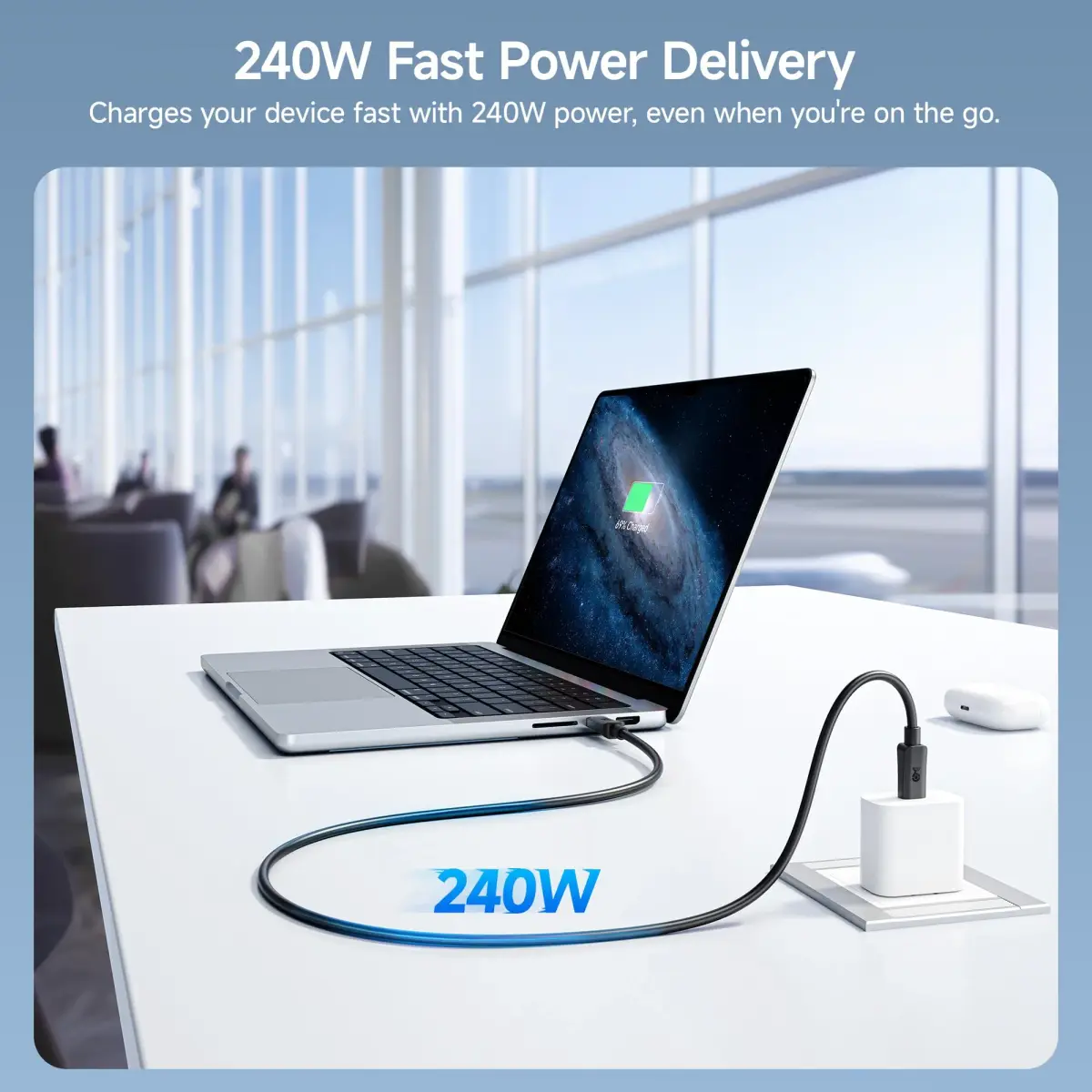Cable Matters 2-Pack 6ft (1.8m) USB-C to USB-C 20Gbps Cables | 240W PD, 8K Video - view 4