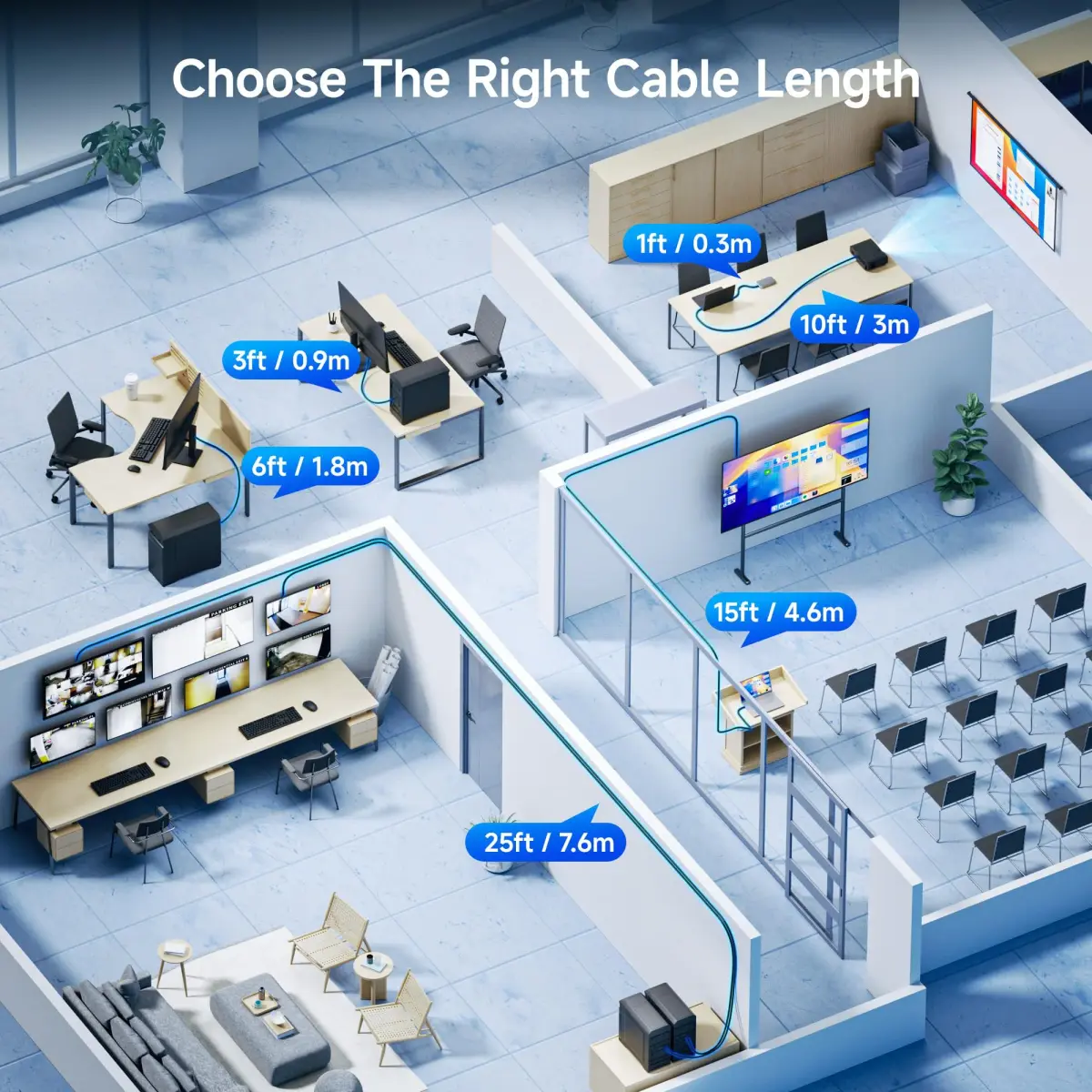 Cable Matters 20Gbps USB C to USB C Monitor Cable 0.9m (3ft) | Supports 8K@30Hz, 4K@120Hz Video, 240W Charging, 20Gbps Data - view 6