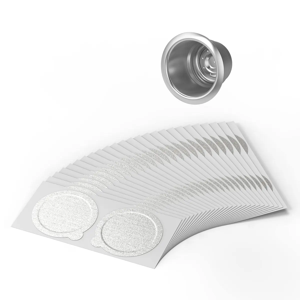 Triplot Reusable Coffee Pods for Nespresso OriginalLine (1 Capsule + 50 Lids) | Stainless Steel Filter - view 3