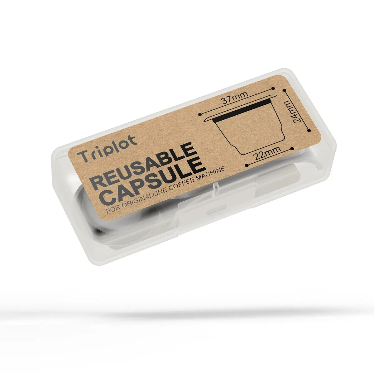 Triplot Reusable Coffee Pods for Nespresso OriginalLine (1 Capsule + 50 Lids) | Stainless Steel Filter - view 4