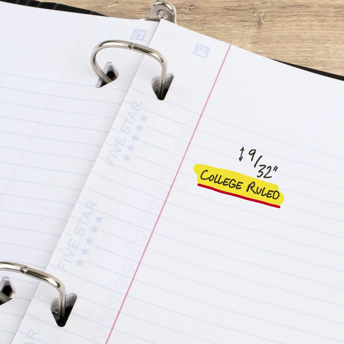 Five Star Reinforced College Ruled Loose Leaf Paper 8.5" x 11" | Lasts All Year, Fights Ink Bleed - view 5