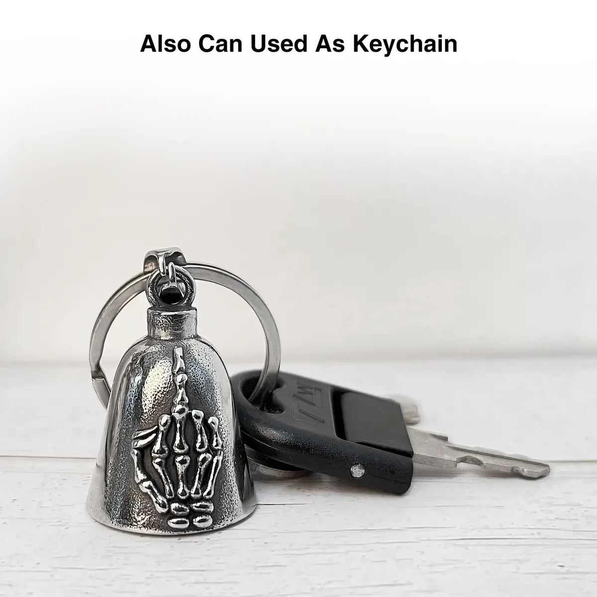 Omoojee Motorcycle Bell for Luck, Middle Finger Bell, Drive Safe for Bikers Riders | Unique 3D Design, Good Luck Charm, Universal Fit - view 5