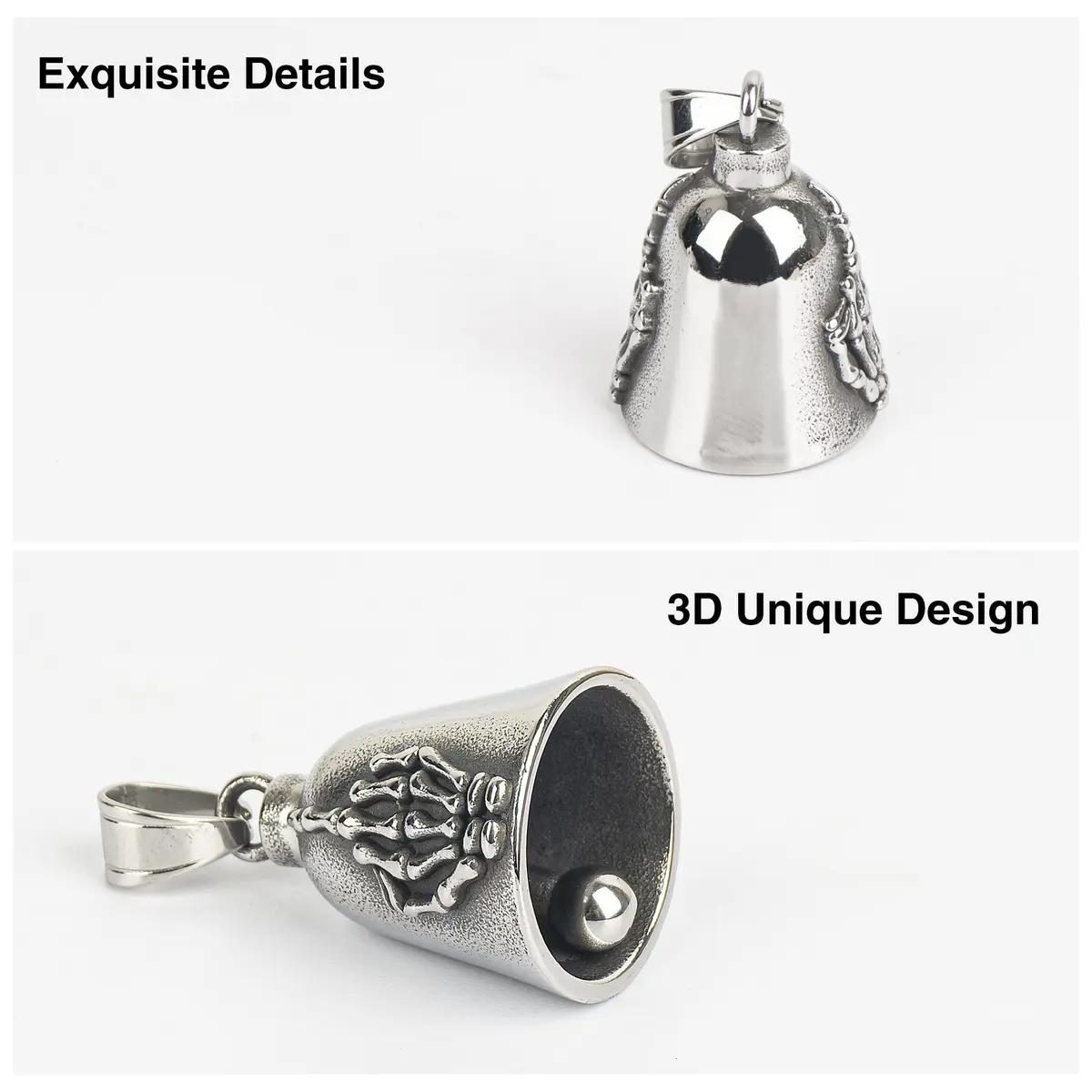 Omoojee Motorcycle Bell for Luck, Middle Finger Bell, Drive Safe for Bikers Riders | Unique 3D Design, Good Luck Charm, Universal Fit - view 2
