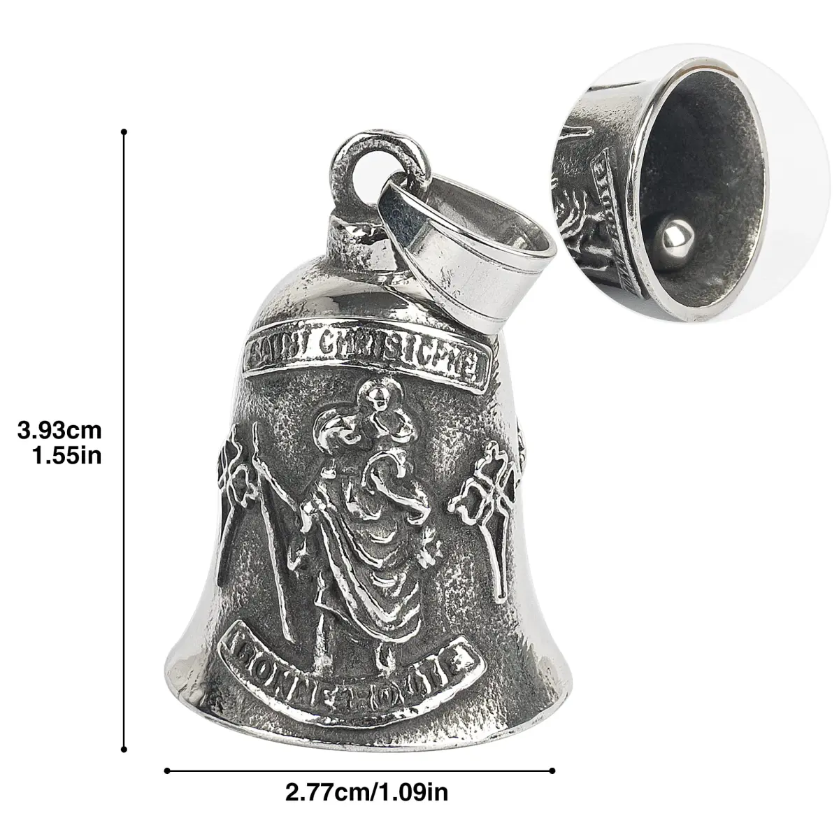 Omoojee Shepherd Eagle Bell for Luck & Safe Drive | Metal Motorcycle & Bicycle Accessory - view 3