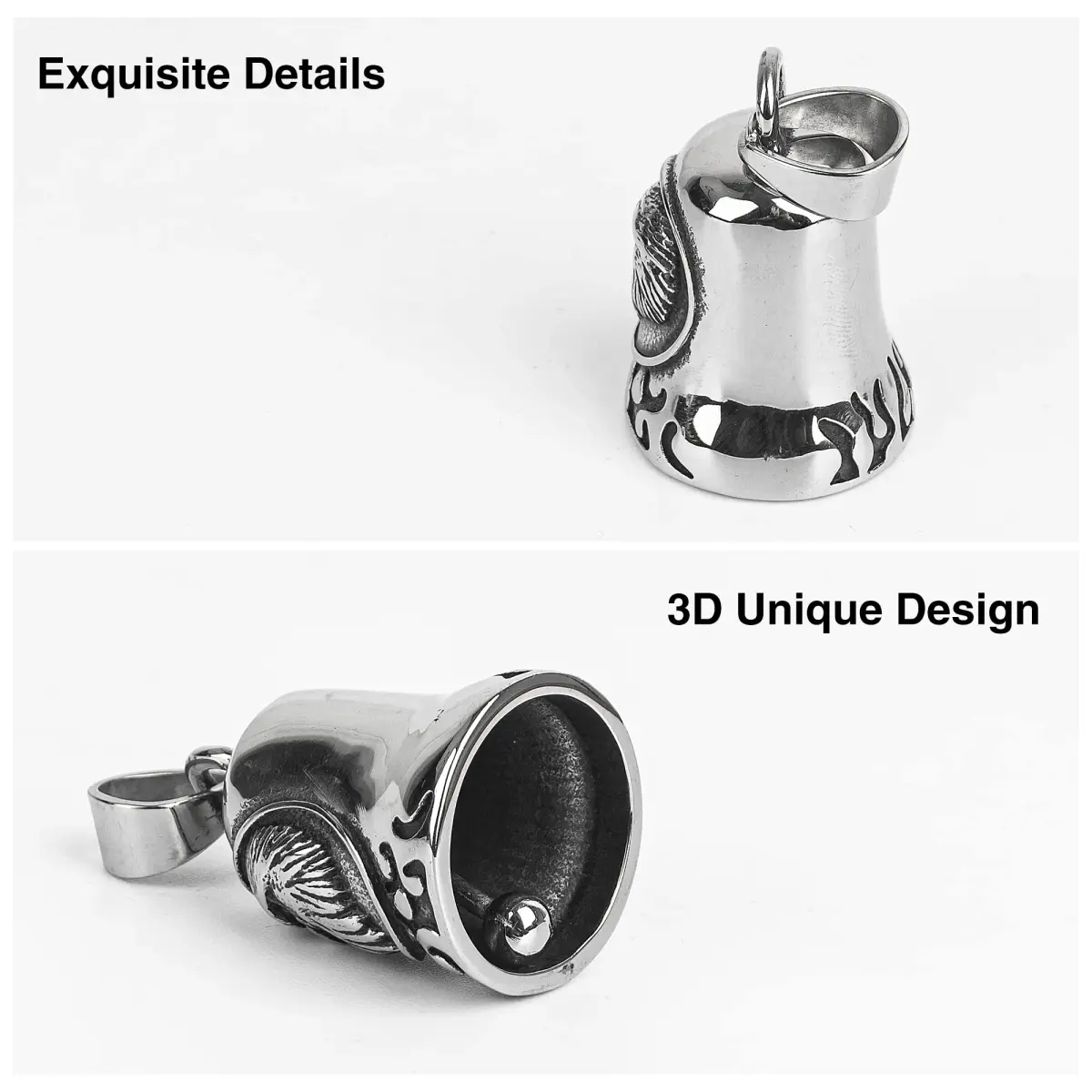 Omoojee Eagle Bell for Luck & Safe Drive | Metal Motorcycle & Bicycle Accessory - view 2