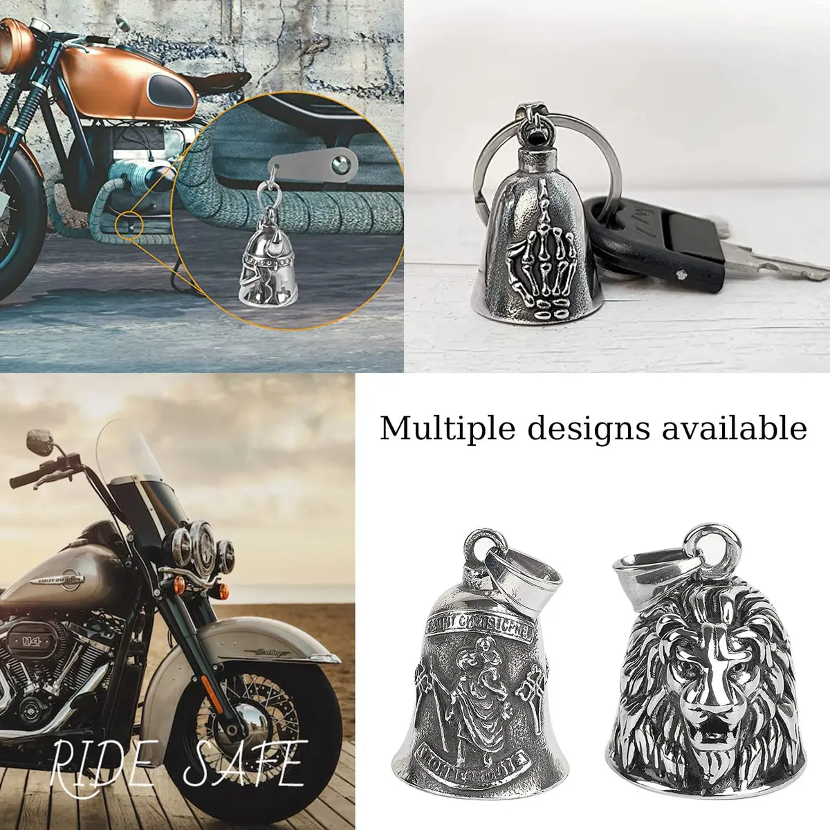 Omoojee Motorcycle Angel Bell for Luck, Drive Safe Cycling Bell for Bikers Riders | Unique 3D Design, Wide Use - view 7
